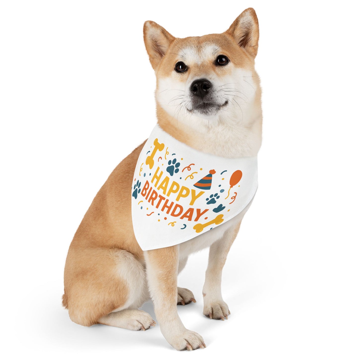 Happy Birthday Pet Bandana Collar, Cute Dog Birthday Accessory, Pet Party Gear, Dog Celebration Wear, Furry Friend Gift