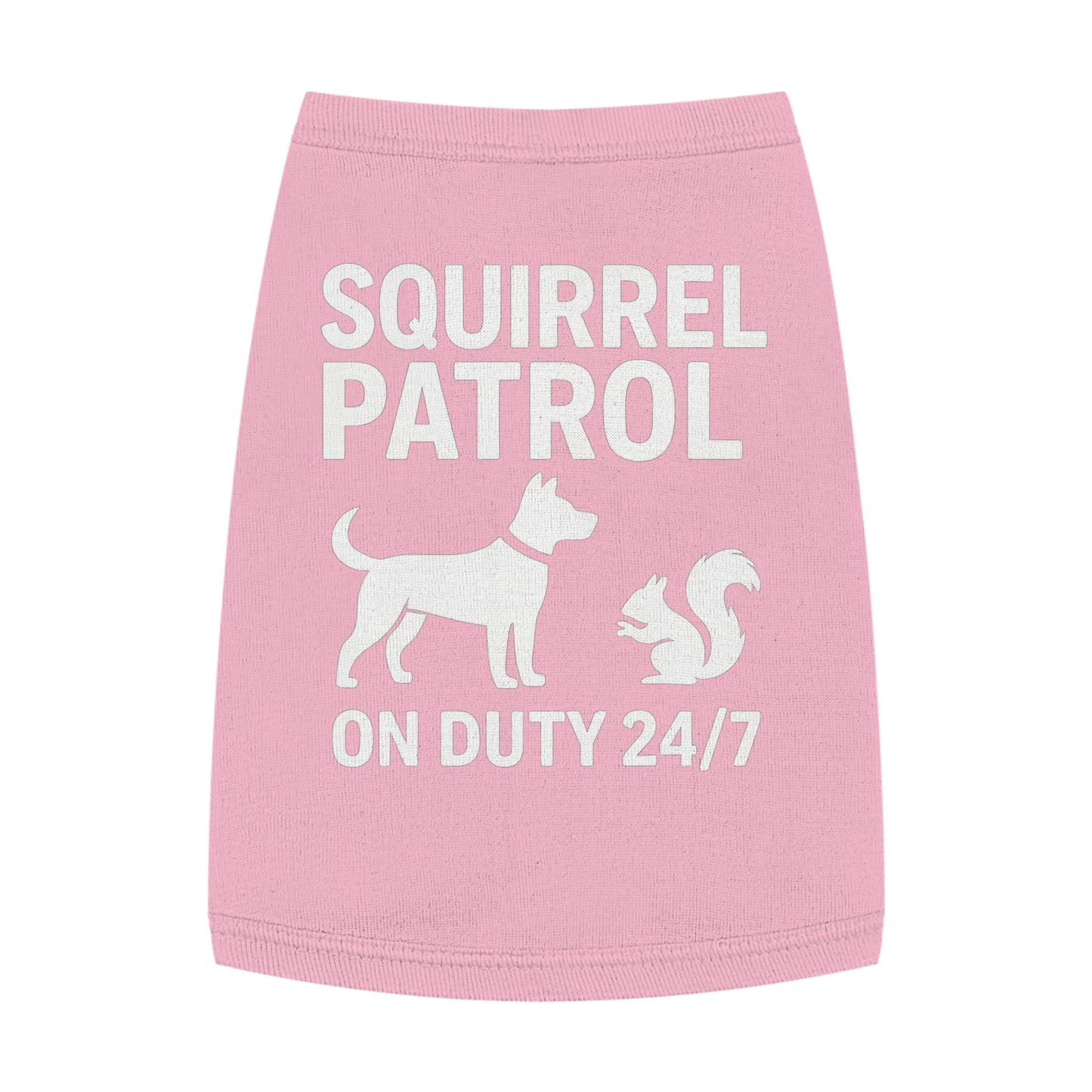 Squirrel Patrol Pet Tank Top | Dog Tee, Funny Pet Apparel, Cute Dog Shirt, Summer Fashion, Gifts for Dog Lovers