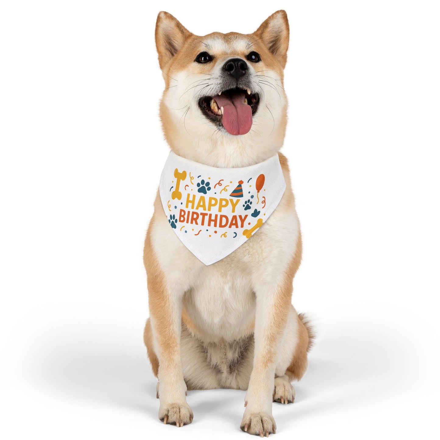 Happy Birthday Pet Bandana Collar, Cute Dog Birthday Accessory, Pet Party Gear, Dog Celebration Wear, Furry Friend Gift