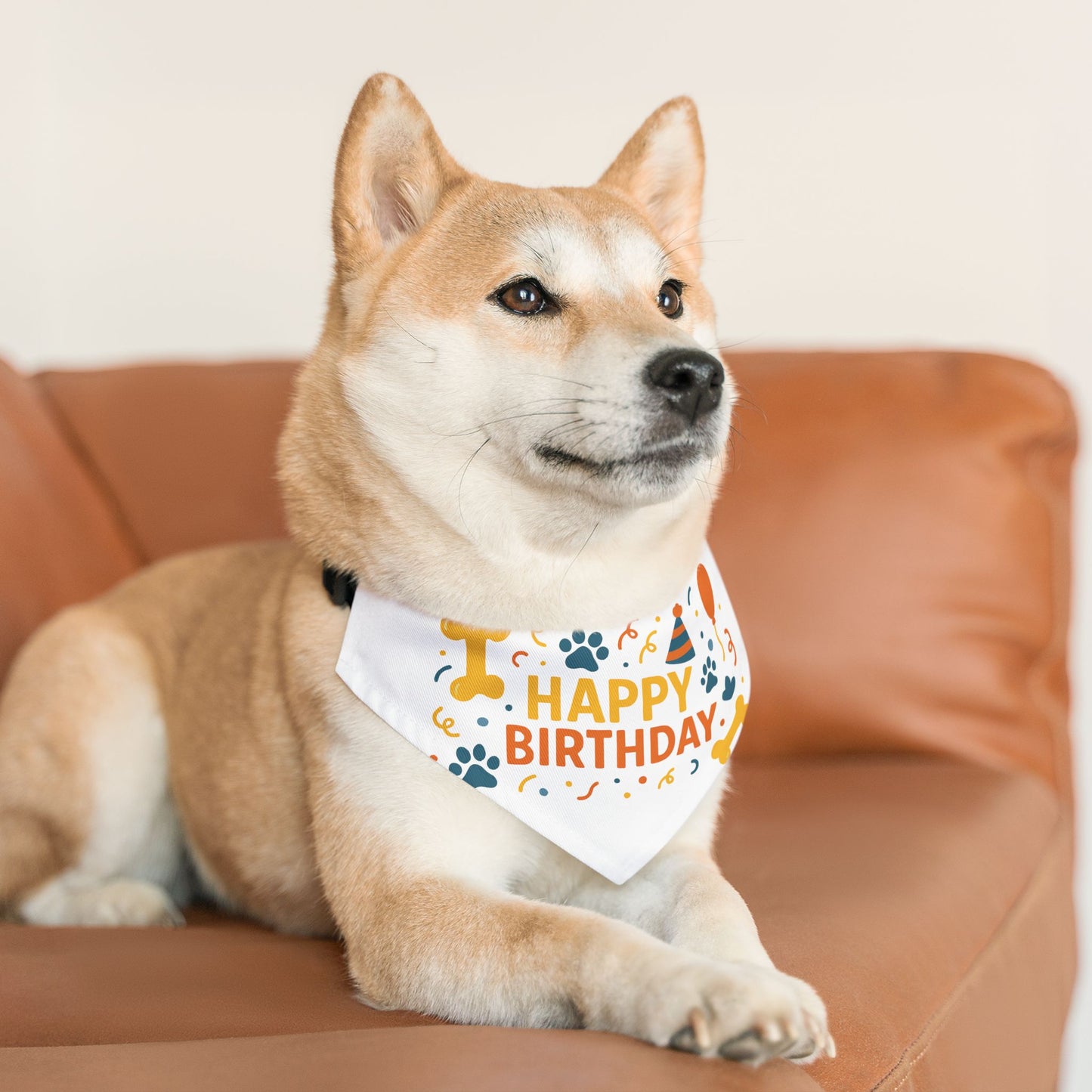 Happy Birthday Pet Bandana Collar, Cute Dog Birthday Accessory, Pet Party Gear, Dog Celebration Wear, Furry Friend Gift