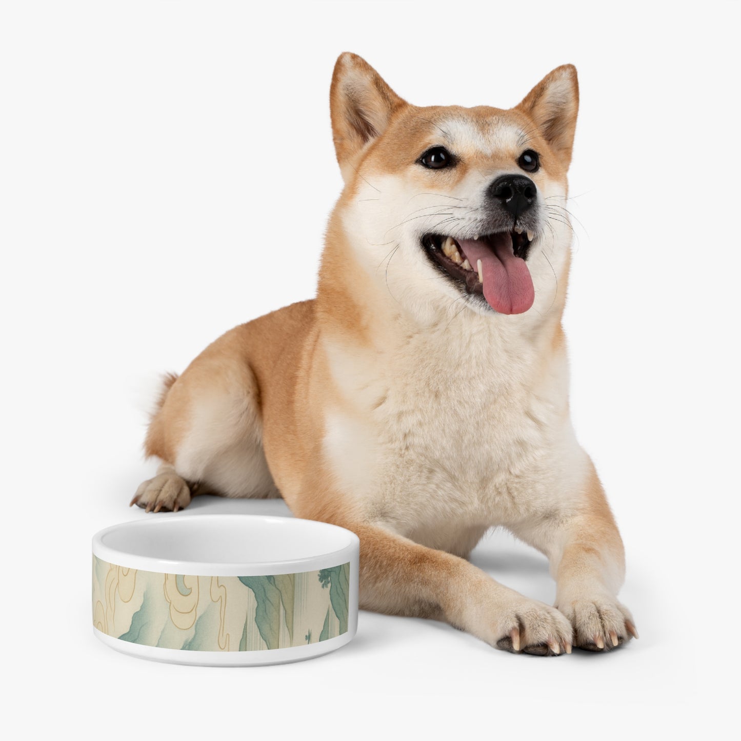 Elegant Watercolor Pet Bowl, Personalized Dog Dish, Stylish Cat Food Bowl, Unique Pet Gift, Sustainable Pet Supplies