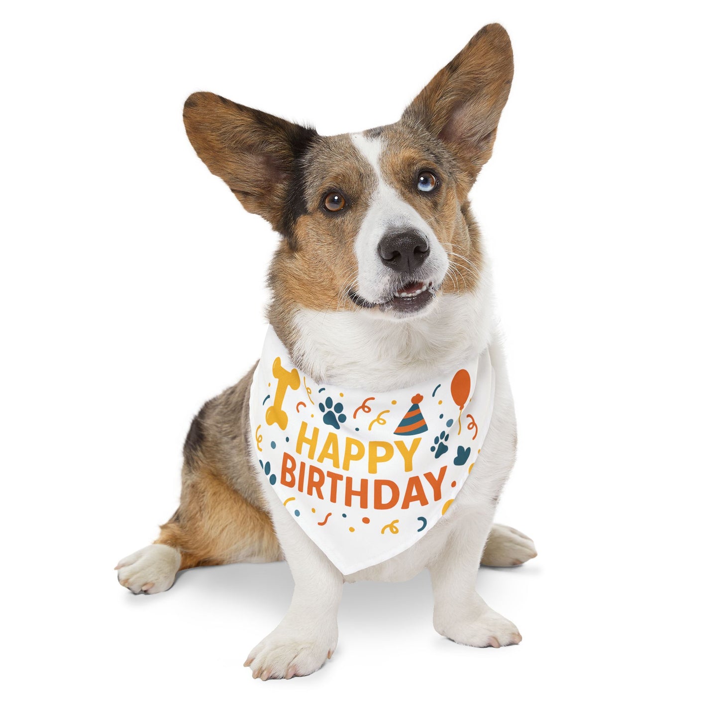 Happy Birthday Pet Bandana Collar, Cute Dog Birthday Accessory, Pet Party Gear, Dog Celebration Wear, Furry Friend Gift