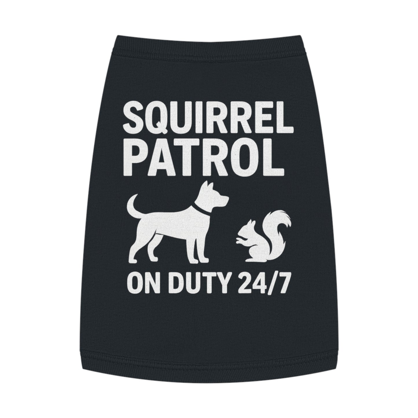 Squirrel Patrol Pet Tank Top | Dog Tee, Funny Pet Apparel, Cute Dog Shirt, Summer Fashion, Gifts for Dog Lovers