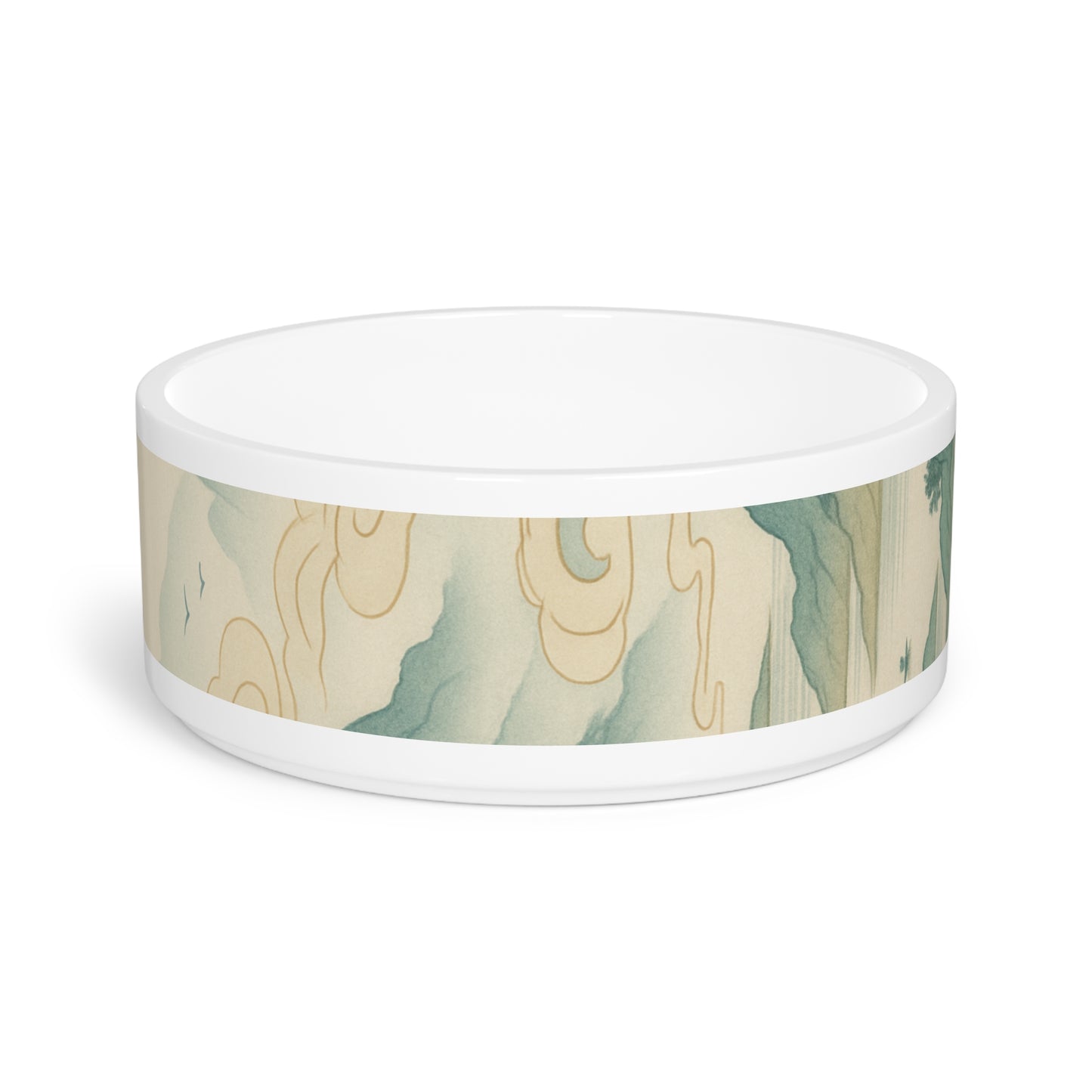 Elegant Watercolor Pet Bowl, Personalized Dog Dish, Stylish Cat Food Bowl, Unique Pet Gift, Sustainable Pet Supplies