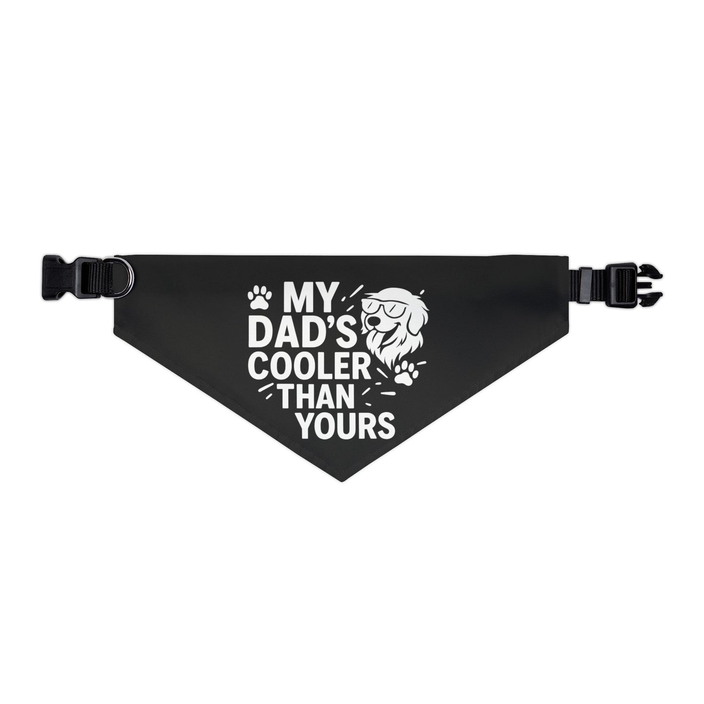 Father’s Day Dog Bandana – “My Dad’s Cooler Than Yours” | Adjustable Pet Gift for Dog Dads