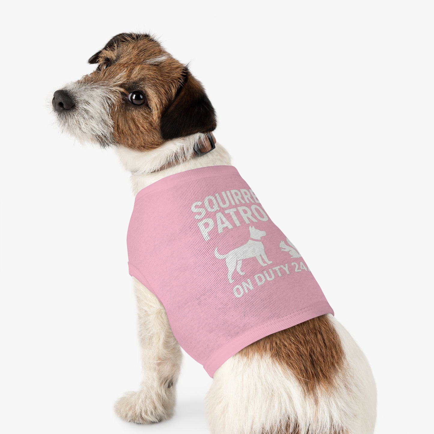 Squirrel Patrol Pet Tank Top | Dog Tee, Funny Pet Apparel, Cute Dog Shirt, Summer Fashion, Gifts for Dog Lovers