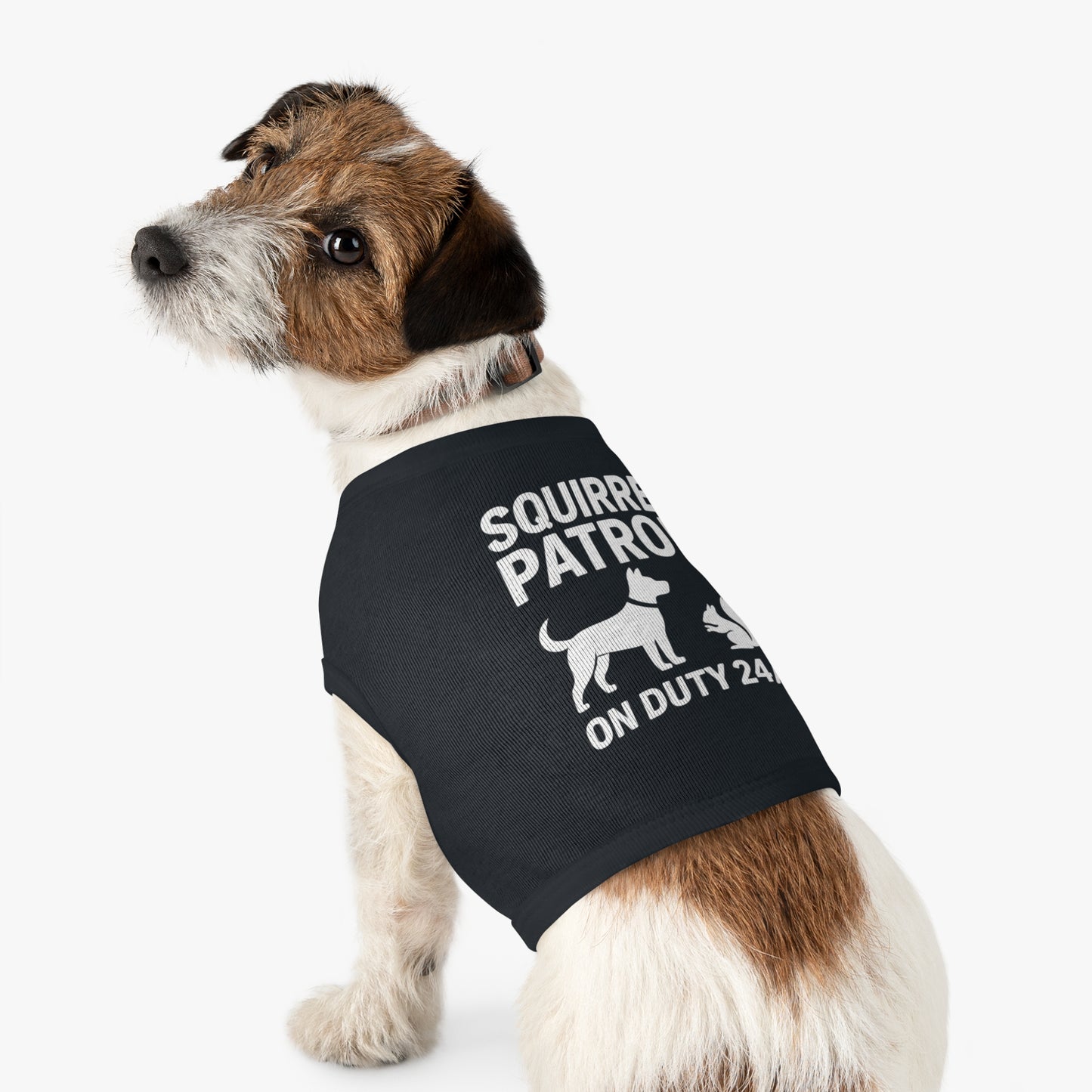 Squirrel Patrol Pet Tank Top | Dog Tee, Funny Pet Apparel, Cute Dog Shirt, Summer Fashion, Gifts for Dog Lovers