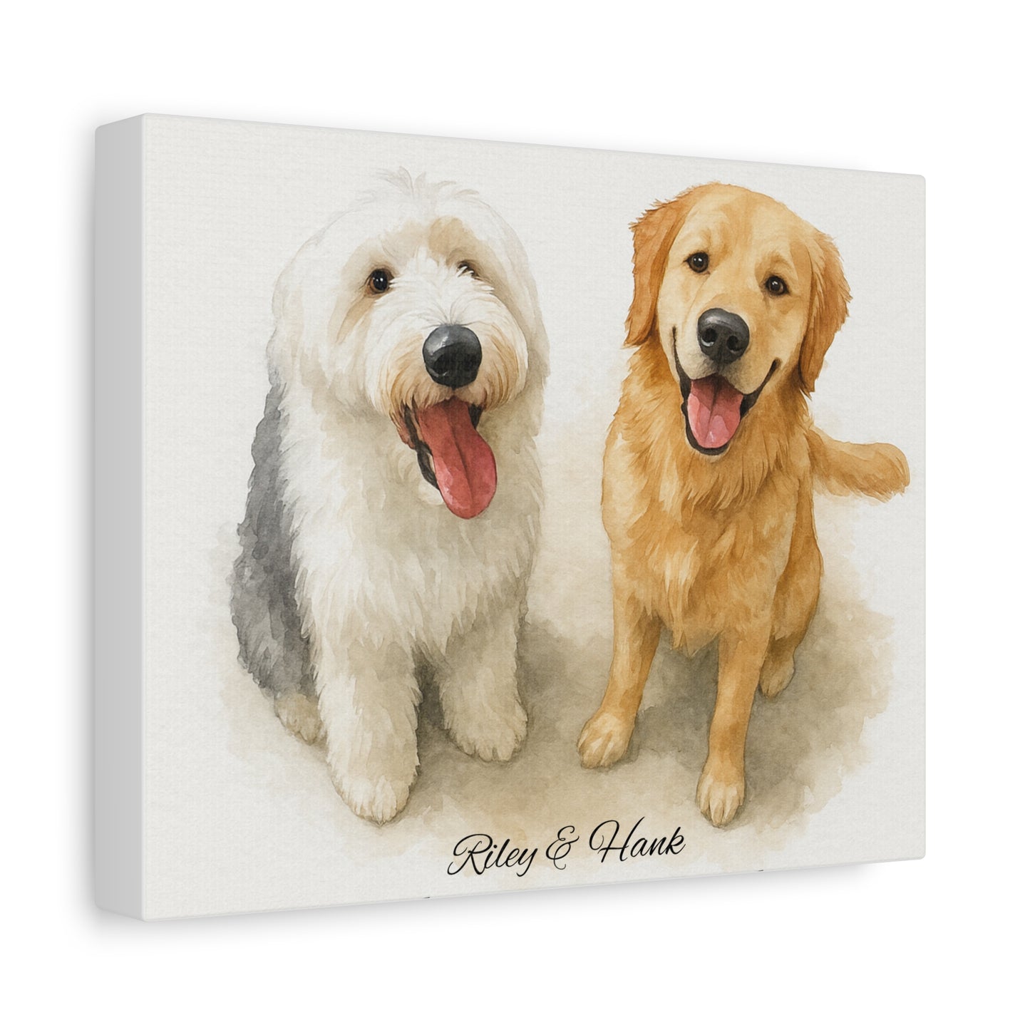 Custom Dog Portraits Using Pet Photo | Personalized Digital Dog Portraits Cat Portraits | Custom Dog Portraits | Custom Pet Memorial Art | Personalized Pet Wall Art on Canvas