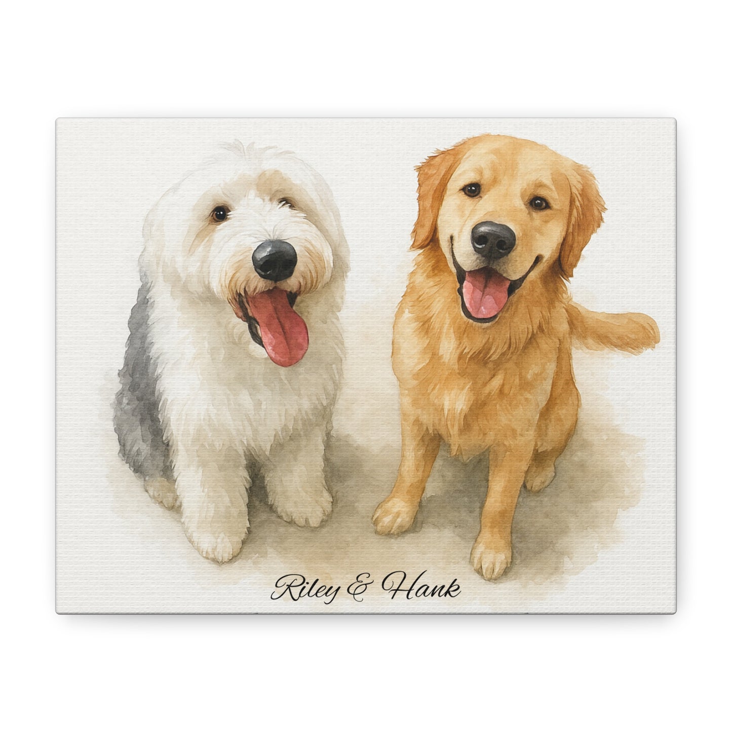 Custom Dog Portraits Using Pet Photo | Personalized Digital Dog Portraits Cat Portraits | Custom Dog Portraits | Custom Pet Memorial Art | Personalized Pet Wall Art on Canvas