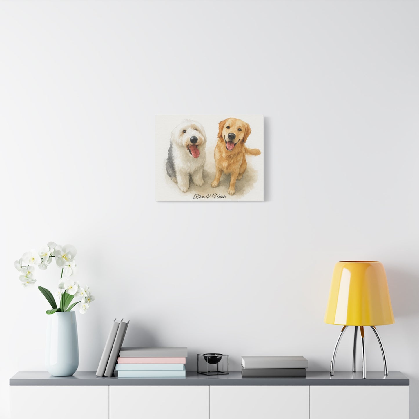 Custom Dog Portraits Using Pet Photo | Personalized Digital Dog Portraits Cat Portraits | Custom Dog Portraits | Custom Pet Memorial Art | Personalized Pet Wall Art on Canvas